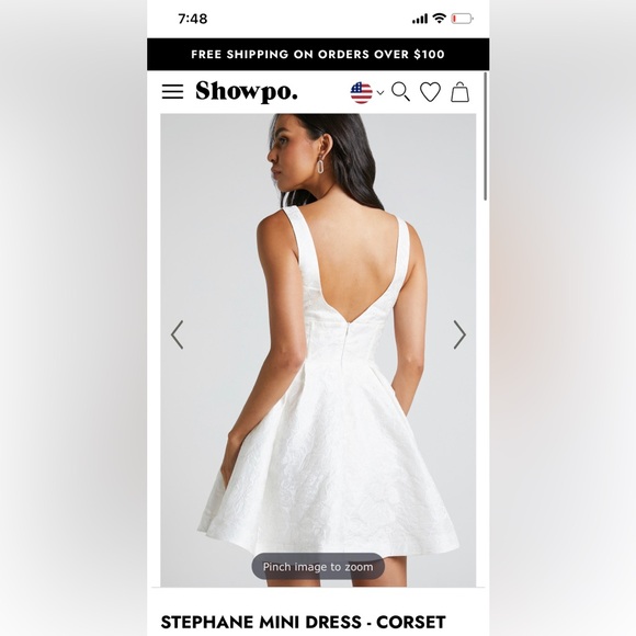 STEPHANE MINI DRESS - CORSET SCOOP NECK FIT AND FLARE DRESS IN IVORY - Picture 3 of 4